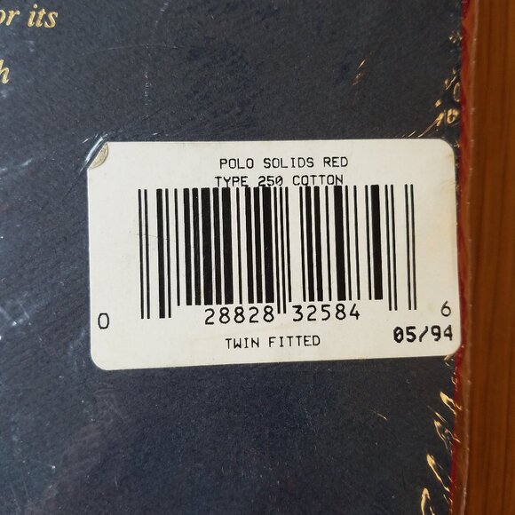 NoS Twin Sheets Set Ralph Lauren The Polo Sheet Red - Picture 5 of 12